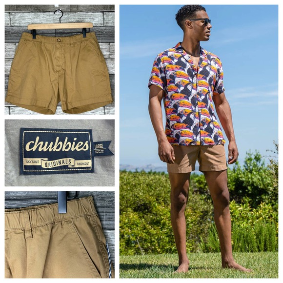 chubbies Shorts Chubbies The Staples 55 Basic Shorts Dark Khaki